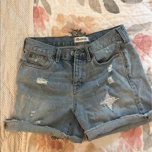Madewell High Rise Button Up Denim Shorts